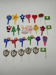 Cake Cupcake Topper - set of 27 Some Vintage Assortment Holiday - Picture 1 of 1
