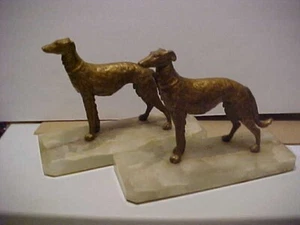 Borzoi bookends - J.B. Hurst Polychrome - Picture 1 of 3