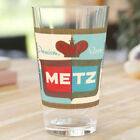 Metz Premium Pint Glass, Pueblo Colorado ~ Retro 1960s Beer Label Drinking Glass