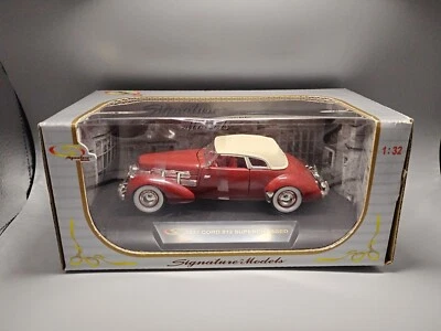 Signature Models: 1937 CORD 812 Supercharged Burgandy: With Display Stand in Box - Image 1 of 4