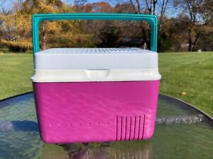Rubbermaid Cooler Vintage Pink Lunch Box Ice Chest 6pk 5 Qt Model 2905 USA