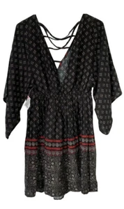 Abercrombie & Fitch dress short Boho print XS 3/4 SLEEVE - Picture 1 of 12