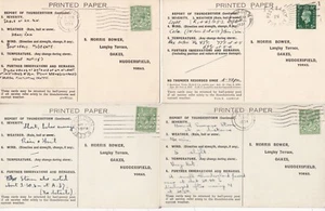 1933/7 4 DIFF LONDRA FRANCOBOLLI CENSIMENTO TEMPESTA P/CS A MORRIS BOWER - YORK - Foto 1 di 2