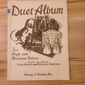 Duet Album Boosey & Hawkes For High And Medium Voices, Music Book Used - Imagen 1 de 7
