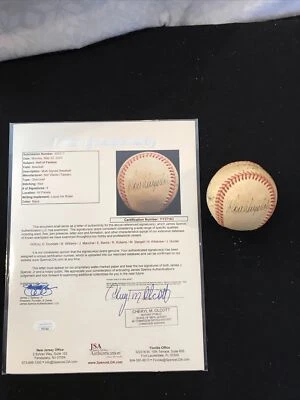 Catfish Drysdale Marichal Banks Stargell Killebrew more HOF signed Baseball JSA - Image 1 of 4