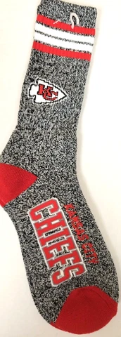 NFL Kansas City Chiefs Men's Socks, New (GRAY MARBLED) Cover