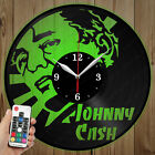 LED Vinyl Clock Johnny Cash LED Wall Art Decor Clock Original Gift 6422