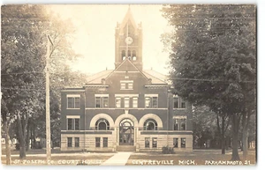 Postal de colección RPPC St. Joseph County Court House, Centreville, MI Parham 1911 - Imagen 1 de 2