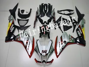 Kit de carenado por inyección ABS Aprilia RSV4 1000 2010-15 plateado negro rojo - Imagen 1 de 7