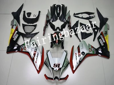 Fit for 2010-15 Aprilia RSV4 1000 Silver Black Red ABS Injection Fairing Kit - Imagem 1 de 4
