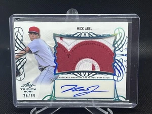 2021 Leaf Trinity PHILLIES LOGO Patch MICK ABEL 25/99 AUTO - Picture 1 of 1