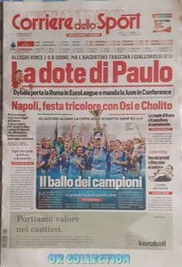 NAPOLI GANADOR DE FÚTBOL CAMPEÓN ITALIA Periódico CORRIERE DELLO SPORT 05-06-2023 - Imagen 1 de 6