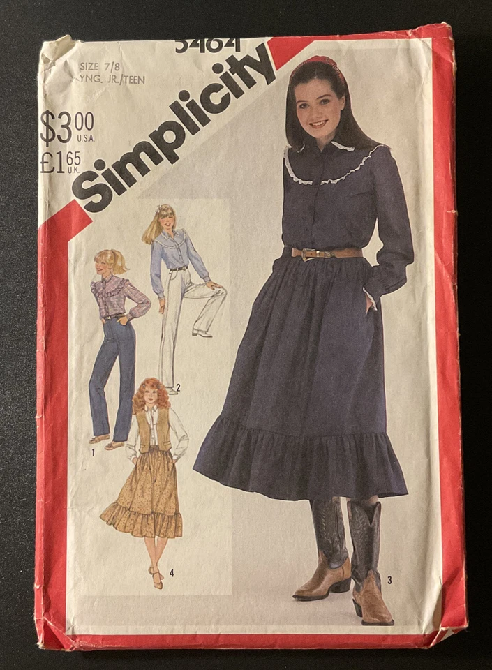 5464 UNCUT ‘Simplicity’ SEWING Pattern - ‘Teens Pants, Skirt, Shirt & Vest’ - Image 1 of 3
