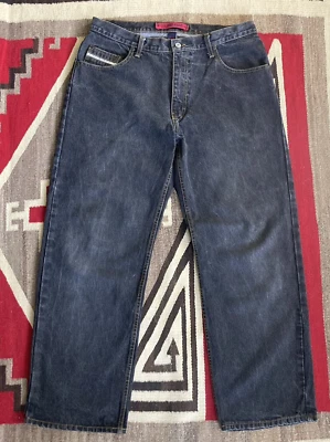 Vintage US Polo Assn Jeans Mens 36X30 Gray black fade baggy loose - Image 1 of 4