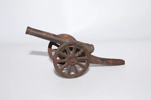 WWI Army Firing Artillery Metal Toy Cannon Small Rust 4.25" x 1 7/8" 80.9g - Picture 1 of 6