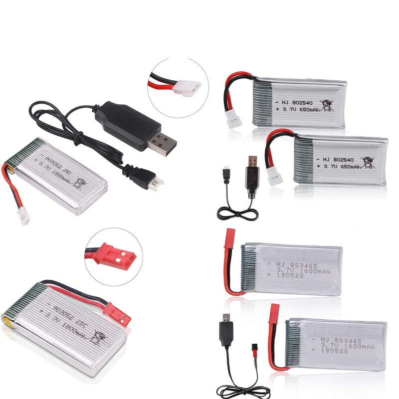 3.7V Lipo Battery 25C JST/ XH2.54 Plug with USB Charger for RC Quadcopter Drone - Image 1 of 1