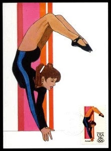 Turnen am Schwebebalken. Olymp.Spiele 1984, Los Angeles. Maximumkarte. USA 1983 - Bild 1 von 1
