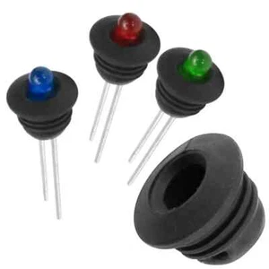 100x 5mm LED Fassungen/Sockel aus Neopren-Gummi, Einbau-Ø 8mm, Außen-Ø 9mm - Bild 1 von 2