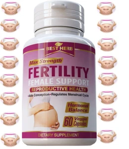 Fertility Blend Pills Aid Women Pregnant Ovulation SUPPLEMENTS 60 PILLS - Picture 1 of 5