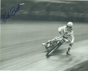 Mike Bast signiertes 8 x 10 Foto MOTOCROSS Rennen AMA Legende VINTAGE kostenloser Versand - Bild 1 von 1