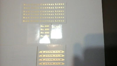 EARLY LIONEL 600-600 GOLD METALLIC WATERSLIDE DECAL PASSENGER w/SERIF SET LOOK! - Image 1 of 4