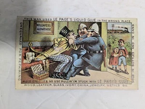 Victorian Trade Card Le Page's Liquid Glue, Russia Cement Co Gloucester - Picture 1 of 2