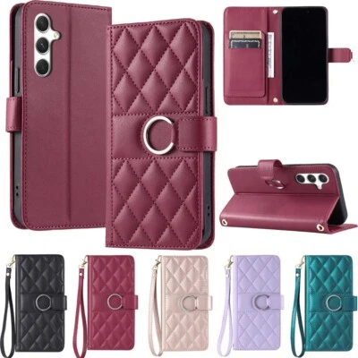 For S24 Ultra S23 S22 S21 S20 S10 Note 9 Magnetic Flip Wallet Leather Case Cover - Image 1 of 4