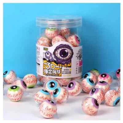 Funny Spherical Gum Eyeball Gummy Candy 30pcs Fruit Flavored 3D Gummy Ball Candy - image 1 of 4