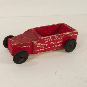 Vintage Handmade Wood Soap Box Derby Race Car • Folkart - Picture 1 of 15