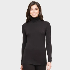 Top para mujer Warm Essentials by Cuddl Duds suave elástico térmico cuello alto S - Imagen 1 de 1