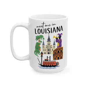 Louisiana Inspired Ceramic Mug, Coffee Lovers Gift, Travel Souvenir, [...] - Picture 1 of 6