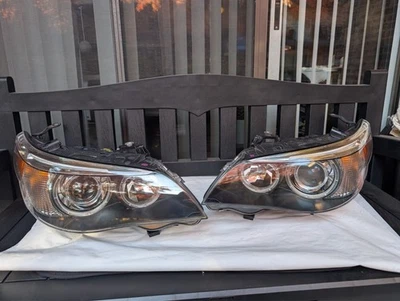 Juego de pares de faros de xenón HID BMW 2004-2007 serie 5 M5 E60 originales PROBADOS Foto 1 de 4