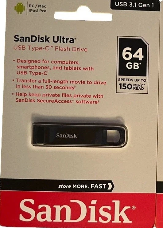 SanDisk Ultra 64GB USB Type-C Flash Drive 3.1  SDCZ460-064G-G46 - Image 1 of 1