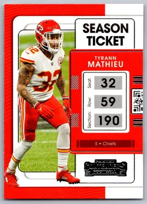 2021 Panini Contenders Tyrann Mathieu Kansas City Chiefs #50 - Image 1 of 2