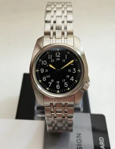 BNIB AIMIMO ALL STEEL FIELD WATCH BLACK SAPPHIRE MIYOTA 39mm FAUXTINA LUME 50m - Picture 1 of 8