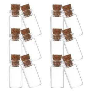 12 Stück Wunschflasche Mini Gläser mit Korkenfläschchen Flaschen Fläschchen Stopfen - Bild 1 von 12