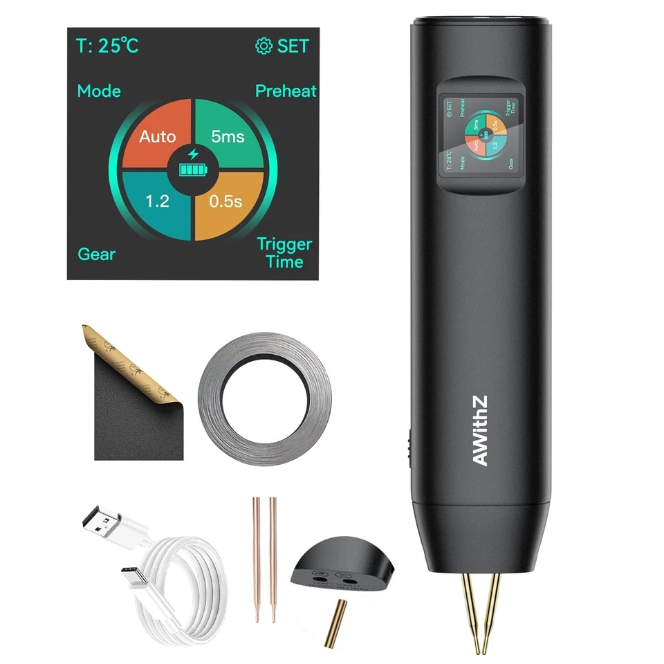 Soldador de puntos de batería portátil 18650 con pantalla LCD de 1,5", con Z 99 ajustable... Foto 1 de 4