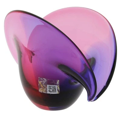 GlassOfVenice Murano Glass Clam Seashell Bowl - Rose and Blue - Image 1 of 4