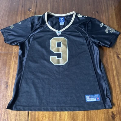 Camiseta deportiva Drew Brees New Orleans Saints Reebok NFL talla XL para mujer Foto 1 de 4