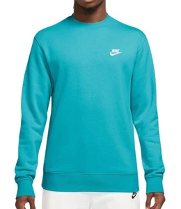 Gr. L Nike Club Fleece Crewneck Sweatshirt Herren blau BV2662-345 NEU - Bild 1 von 3