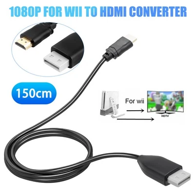 Wii to HDMI Adapter Cable Wii2HDMI Converter Support All Display Modes Plug&Play - Image 1 of 4