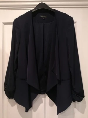New Look Bnwot Navy Lined Waterfall Jacket Size 16 - Image 1 of 2