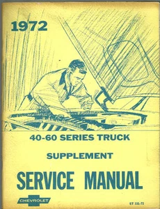 Chevrolet serie 40-60 1972 camioneta de servicio suministro manual - Imagen 1 de 1