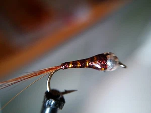3 perdigones marrones brinca oro , cabeza tungsteno plata 2,8mm pesca a mosca - Imagen 1 de 1