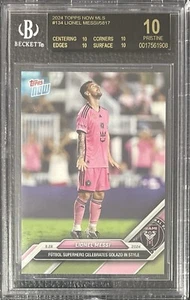 Lionel Messi ~ 2024 Topps Now MLS Inter Miami #134 ~ BGS 10 Pristine Black Label - Picture 1 of 5