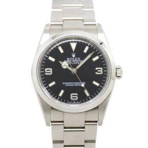 ROLEX Explorer 1 114270 Serial F Automatic Black Dial Mens Watch 90278788 - Picture 1 of 7