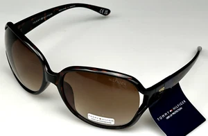 Tommy Hilfiger Women's 60mm Brown Tortoise Frame Designer Sunglasses NEW - Picture 1 of 3