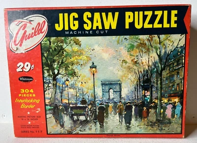 Vintage Guild JIG SAW PUZZLE Champs Elysees 117 304 Pieces Whitman - Image 1 of 2