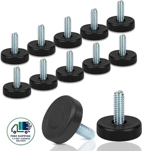 Patas niveladoras para muebles con rosca de 1/4", 12 unidades, ajustables - Picture 1 of 6
