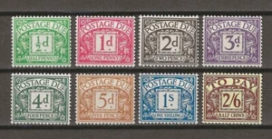 GREAT BRITAIN 1937/38 SG D27/D34 MNH - Bild 1 von 2